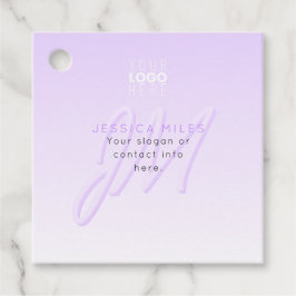 Professionele naam & Slogan Sjabloon | Licht Paars Bedankjes Labels