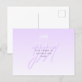 Professionele naam & Slogan Sjabloon | Licht Paars Briefkaart