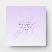 Professionele naam & Slogan Sjabloon | Licht Paars Fotoplaat (Voorkant)