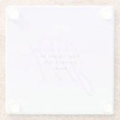 Professionele naam & Slogan Sjabloon | Licht Paars Glazen Onderzetter (Achterkant)