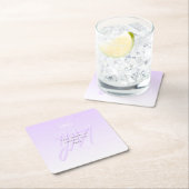 Professionele naam & Slogan Sjabloon | Licht Paars Kartonnen Onderzetters (Insitu)