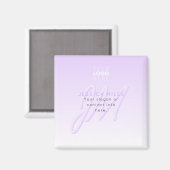 Professionele naam & Slogan Sjabloon | Licht Paars Magneet (Voorkant / Achterkant)