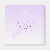 Professionele naam & Slogan Sjabloon | Licht Paars Magneet (Voorkant)
