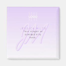 Professionele naam & Slogan Sjabloon | Licht Paars Magneet