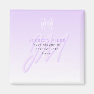 Professionele naam & Slogan Sjabloon   Licht Paars Magneet