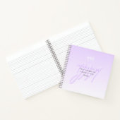 Professionele naam & Slogan Sjabloon | Licht Paars Notitieboek (Binnen)