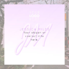 Professionele naam & Slogan Sjabloon | Licht Paars Raamsticker