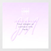 Professionele naam & Slogan Sjabloon | Licht Paars Raamsticker (Vel)