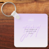 Professionele naam & Slogan Sjabloon | Licht Paars Sleutelhanger (Voorkant)