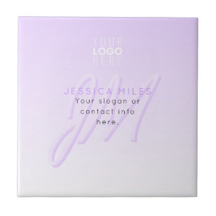 Professionele naam & Slogan Sjabloon   Licht Paars Tegeltje