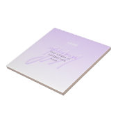 Professionele naam & Slogan Sjabloon | Licht Paars Tegeltje (Zijkant)