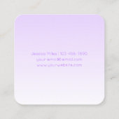 Professionele naam & Slogan Sjabloon | Licht Paars Vierkante Visitekaartje (Achterkant)