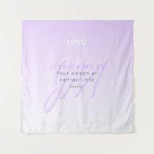 Professionele naam & Slogan Sjabloon | Licht Paars Wandkleed (Voorkant)