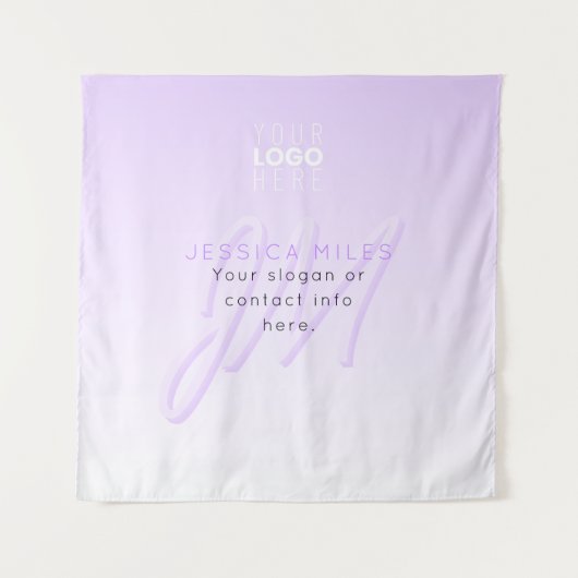 Professionele naam & Slogan Sjabloon | Licht Paars Wandkleed (Voorkant)