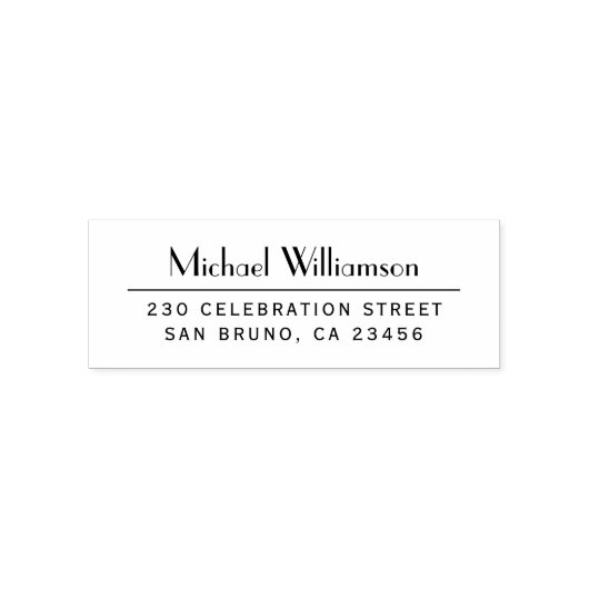 Professionele Naam & Terugkeeradres Gepersonalisee Zelfinktende Stempel (Design)