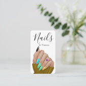 Professionele Nagel Salon Manicuriste QR Code Stij Visitekaartje (Staand voorkant)