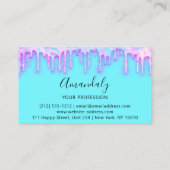 Professionele nagels Makeup Artist Lash Holograaf Visitekaartje (Achterkant)