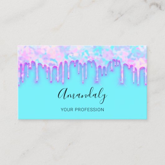 Professionele nagels Makeup Artist Lash Holograaf Visitekaartje (Voorkant)