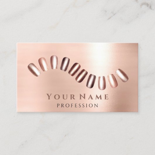 Professionele nagels Salon Manicurist Roos Blush Visitekaartje (Voorkant)