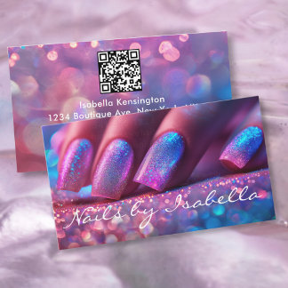 Professionele Nail Artiest Salon Manicure OF Code Visitekaartje
