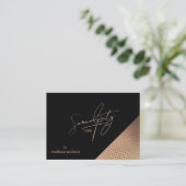 Professionele Nail Artist Roos Gold Trendy QR Visitekaartje (Staand voorkant)