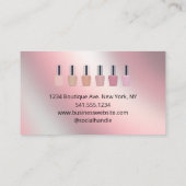 Professionele Nail Artist Salon Manicure Visitekaartje (Achterkant)