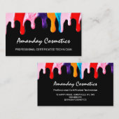 Professionele Nail Artist-technicus bestuurt zwart Visitekaartje (Voorkant / Achterkant)