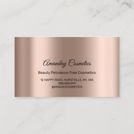 Professionele, Nail Artist-technicus Liquid Driver Visitekaartje (Achterkant)