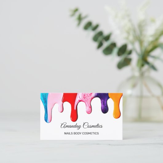 Professionele, Nail Artist-technicus Liquid Driver Visitekaartje (Staand voorkant)