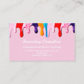 Professionele Nail Artist Technicus Ocean Roze Visitekaartje (Achterkant)