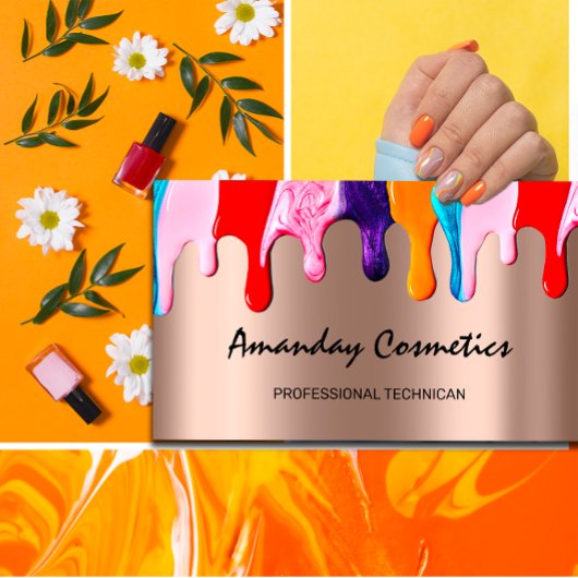 Professionele Nail Artist-technicus — Roos Drift Visitekaartje