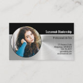 Professionele nanny service aangepaste ovale foto visitekaartje (Voorkant)