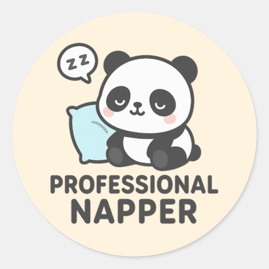 Professionele Napper Panda Sticker (Voorkant)