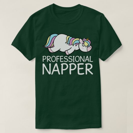 Professionele Napper Unicorn Funny Unicorn T Shirt (Design voorkant)