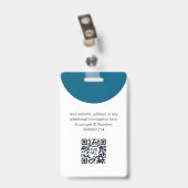 Professionele Navy Blue Business Logo Naam Badge (Back with Clip)