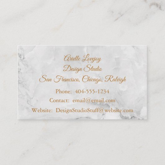 Professionele Navy Blue met Goud Visitekaartje (Achterkant)