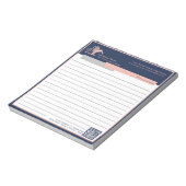 Professionele Navy Blue Roos Gold House Logo bekle Notitieblok (Linkerzijde)