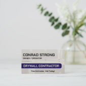 Professionele Navy Drywall Contractor Branding Visitekaartje (Staand voorkant)