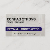 Professionele Navy Drywall Contractor Branding Visitekaartje (Voorkant)