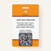 Professionele Navy Security Badge: Foto & Bedrijf Badge (Achterkant)