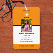 Professionele Navy Security Badge: Foto & Bedrijf Badge