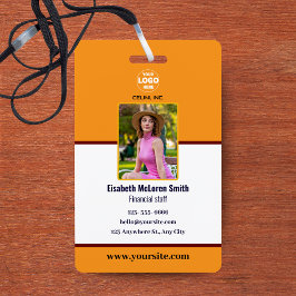 Professionele Navy Security Badge: Foto & Bedrijf Badge