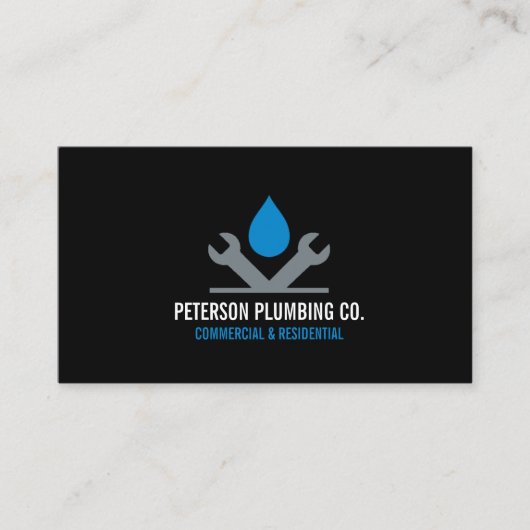 Professionele neerslagmoersleutel voor Logo Visitekaartje (Voorkant)