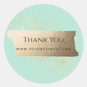 Professionele Neo Mint Modern Elegant Minimalist Ronde Sticker