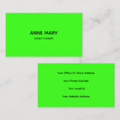 Professionele Neon Groene Moderne Kleurrijke Helde Visitekaartje (Voorkant / Achterkant)