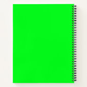 Professionele Neon Groene Monogram Eerste Zakelijk Notitieboek (Achterkant)