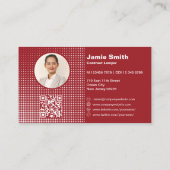 Professionele notaris Advocaat Rode Visitekaartje Klantenkaartje (Achterkant)