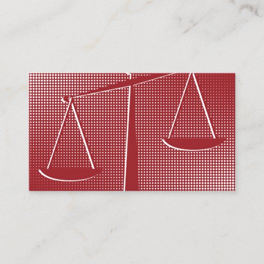 Professionele notaris Advocaat Rode Visitekaartje Klantenkaartje (Voorkant)