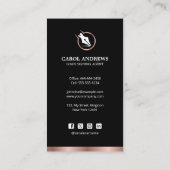 Professionele notaris lening ondertekenende agent  visitekaartje (Achterkant)