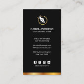 Professionele notaris lening ondertekenende agent visitekaartje (Achterkant)